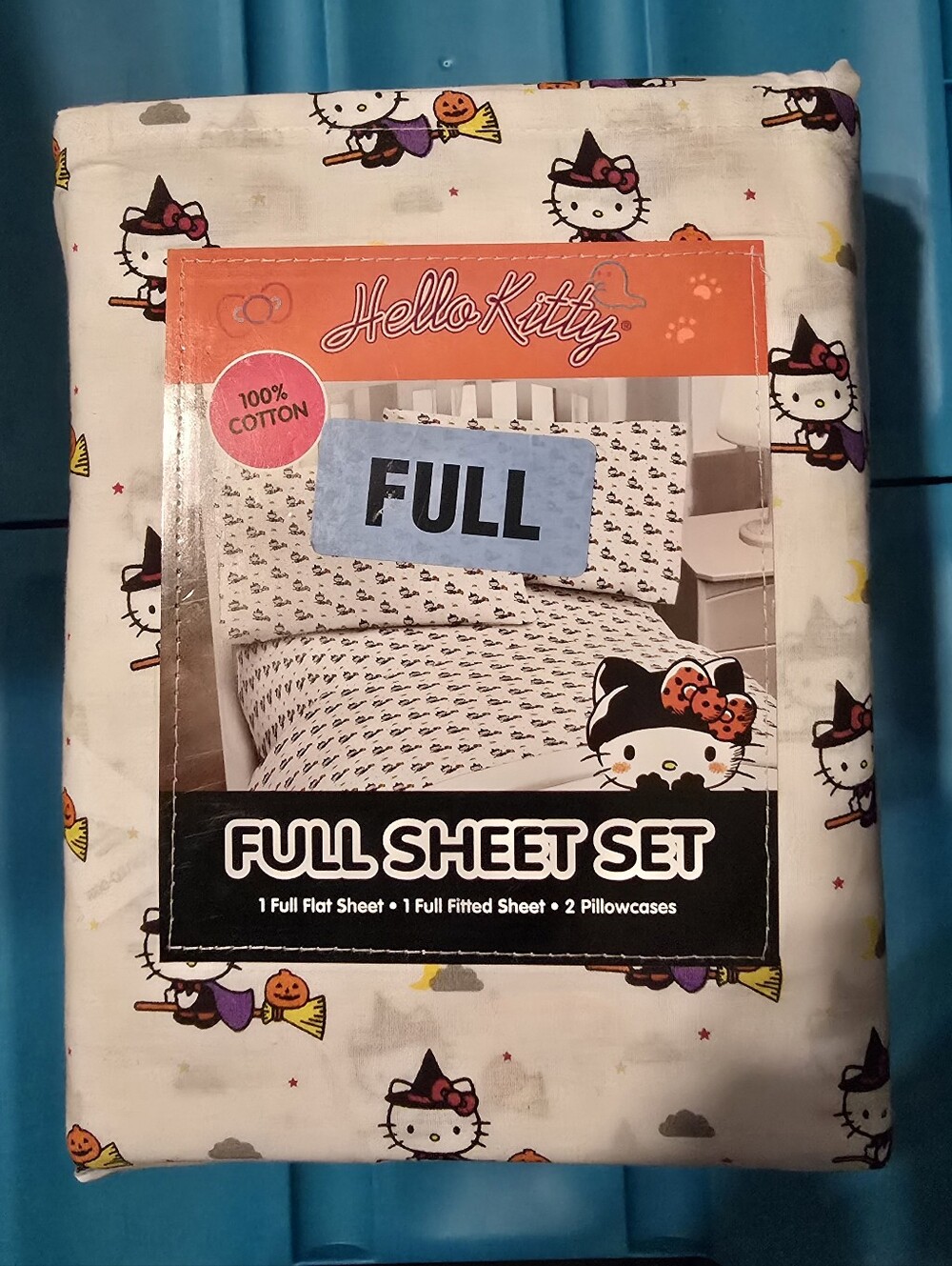 Hello Kitty Witch Full Sheet Set Halloween Cotton